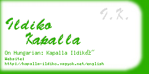 ildiko kapalla business card